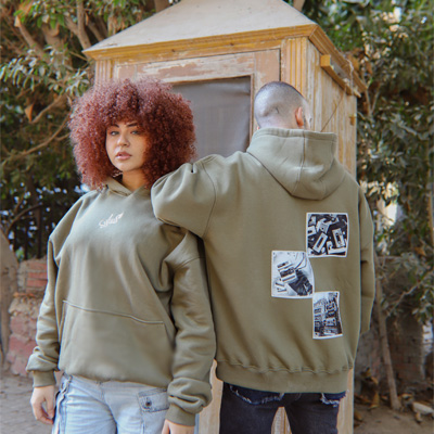 Massari MICROFILM OLIVE-GREEN Hoodie