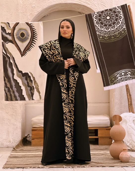 Massari Embroidery Calligraphy Kaftan