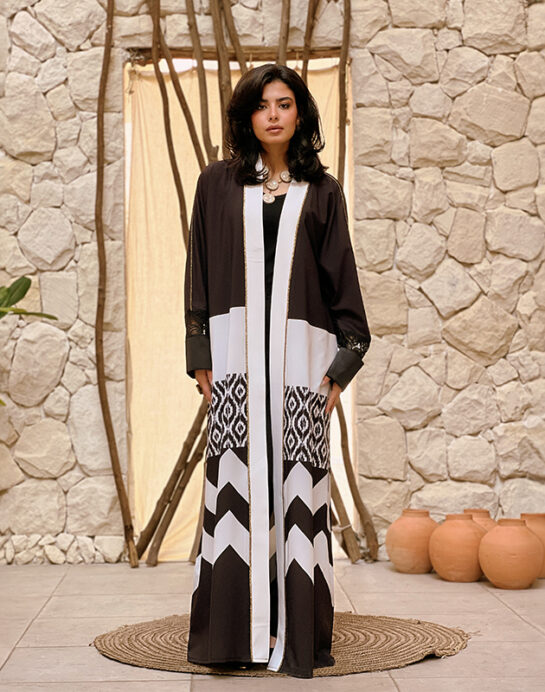 3ariqa "Black and white" Kaftan