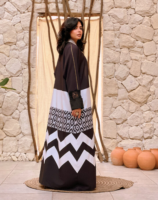 3ariqa "Black and white" Kaftan