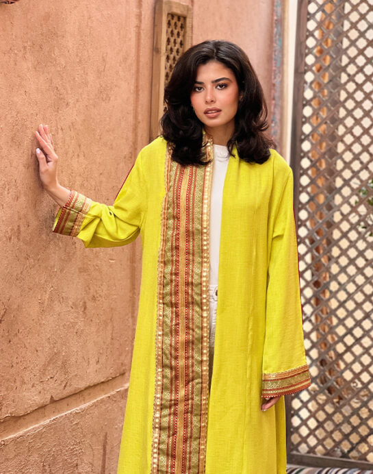 3ariqa green neon Kaftan