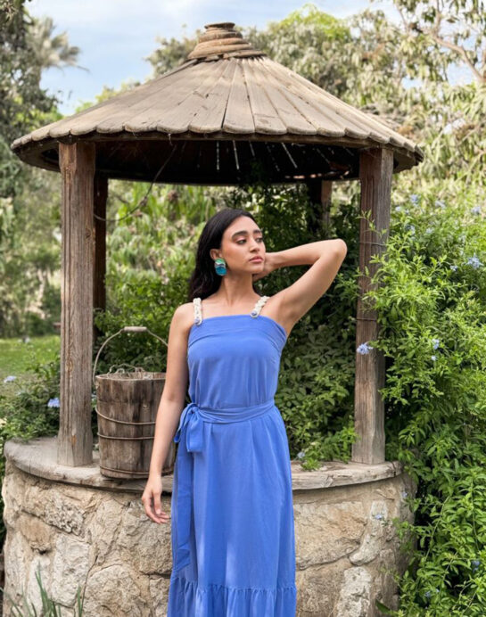 Linen Blue Long Dress