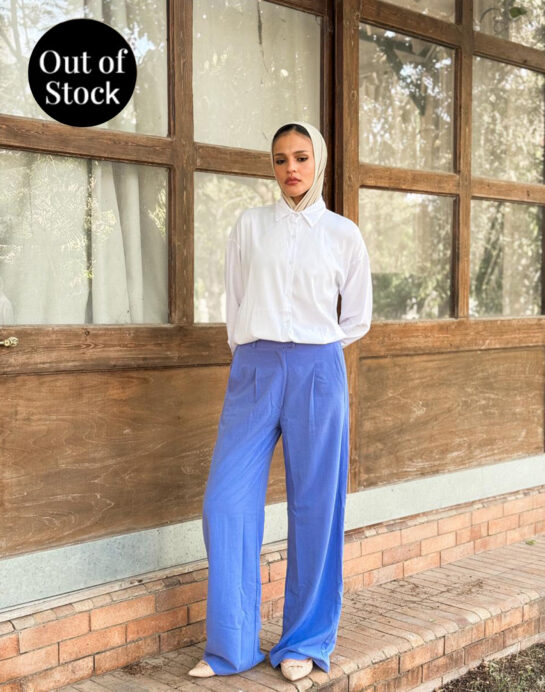 Blue linen pants