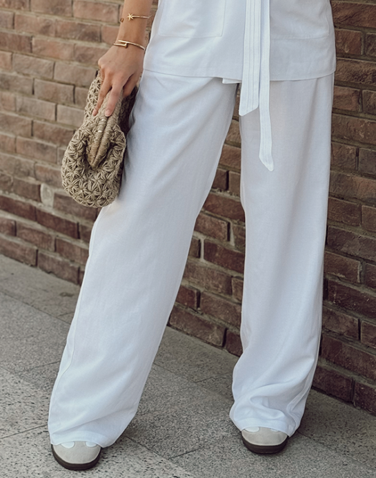 White linen Pants