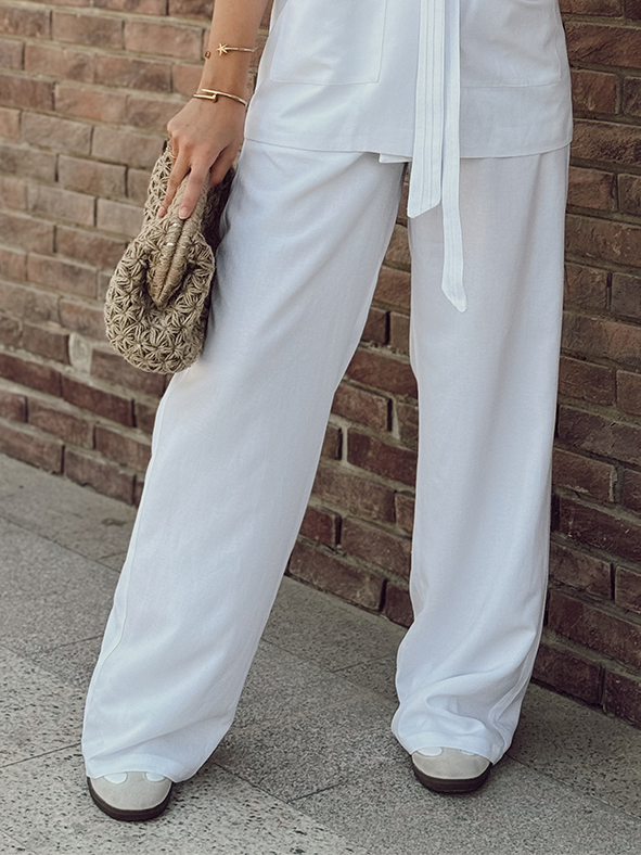 White linen Pants