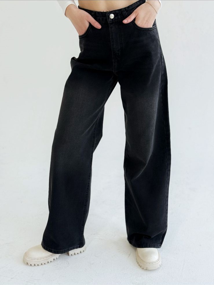 Black WIDE-LEG JEANS