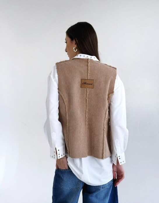 Massari velvet brown vest