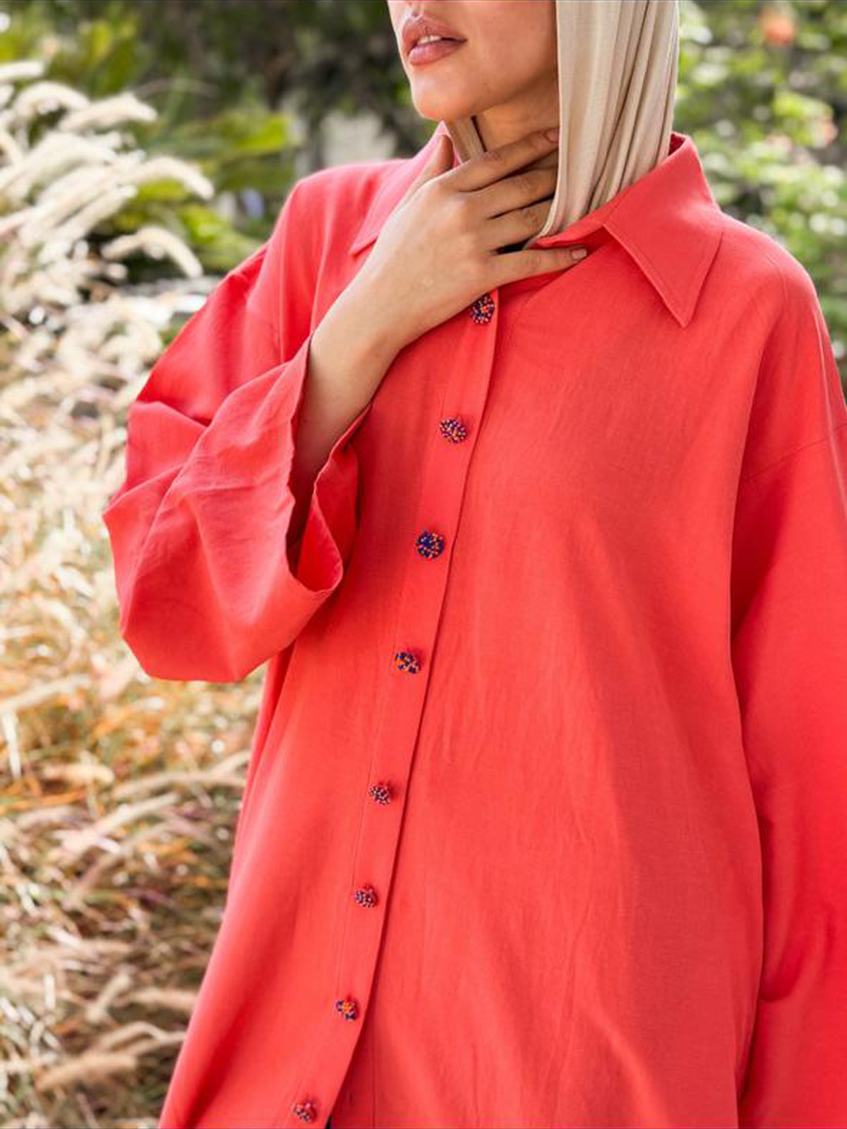 Linen Orange Dress Or kimono - Image 3