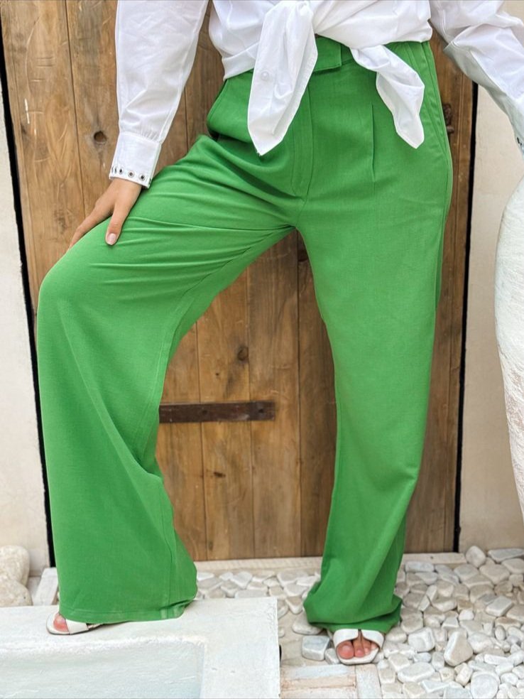 Linen Green pants - Image 3