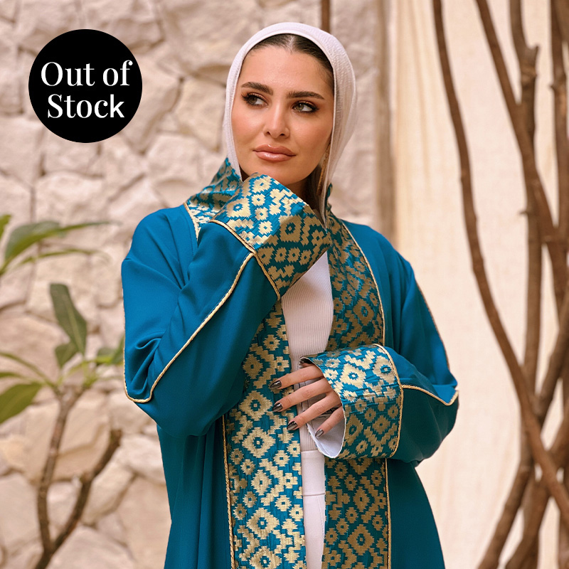 3ARIQA "Turquoise x Gold" Kaftan II - Image 3