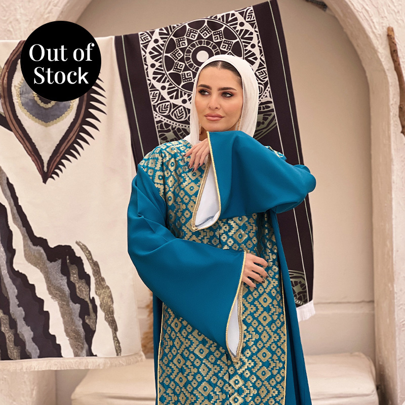 3ARIQA "Turquoise x Gold" Kaftan