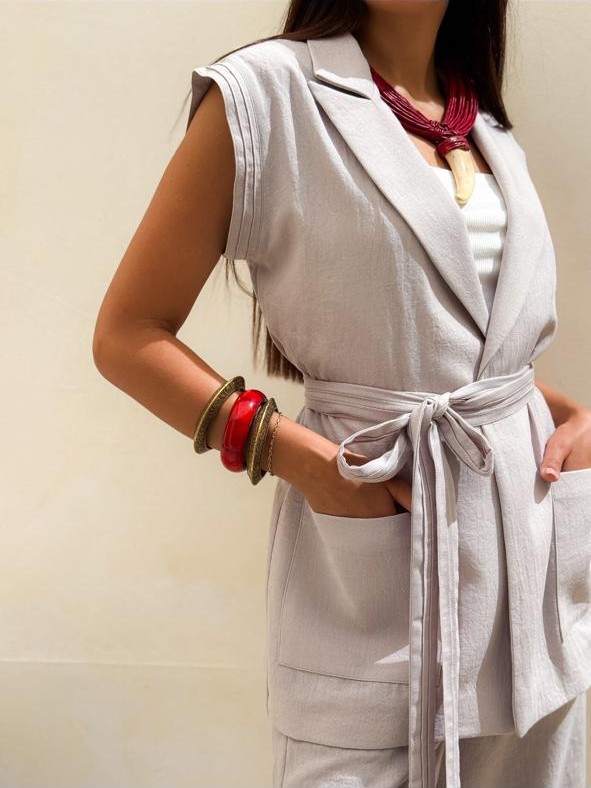 Greige linen set - Image 4