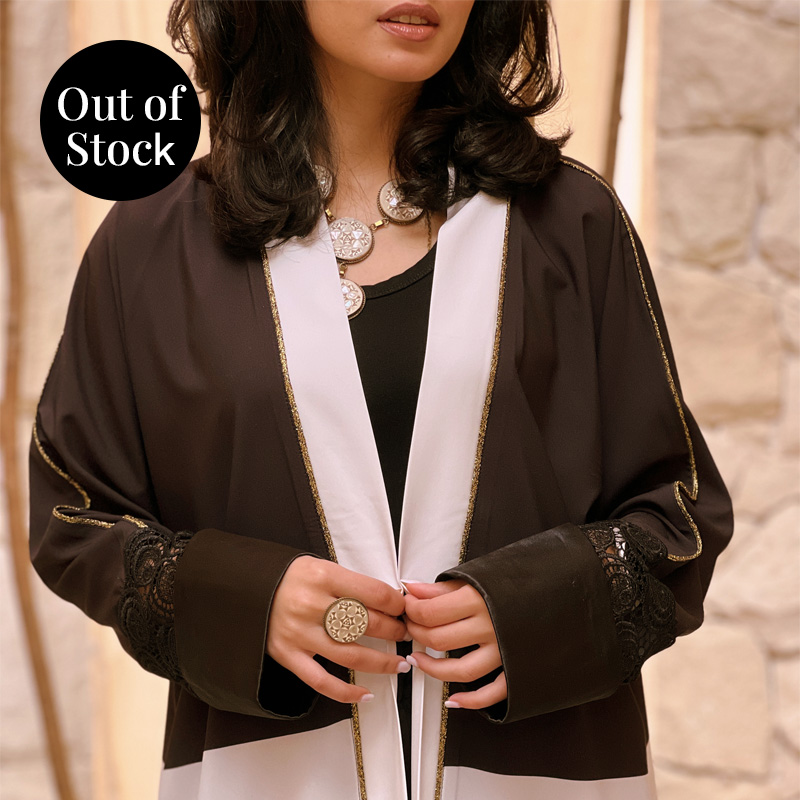 3ARIQA "Black and white" Kaftan