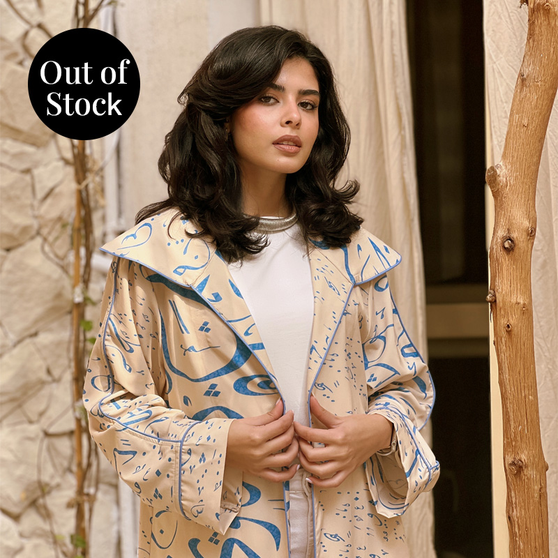 3ARIQA "Calligraphy print" Kaftan