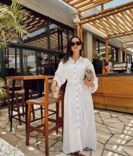 Linen White Dress Or kimono