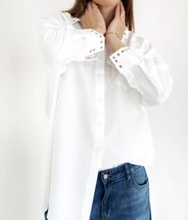 White shirt with studs