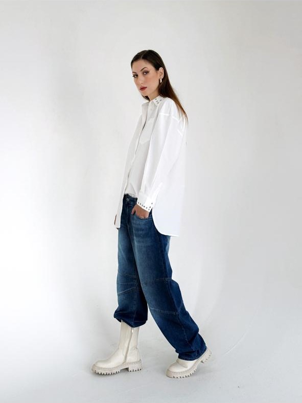 White shirt with studs - Image 3