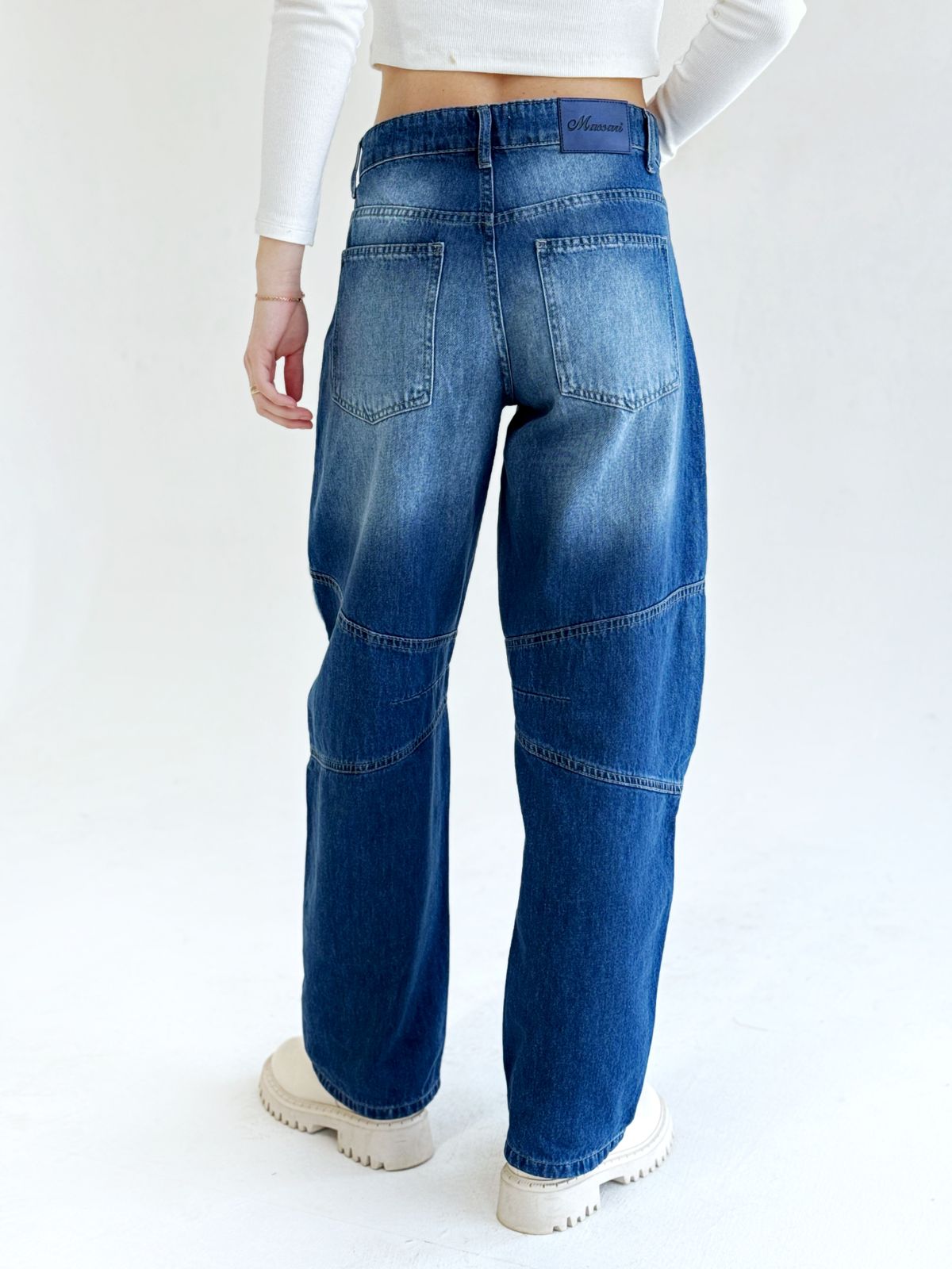 Navy Blue Balloon Jeans - Image 3