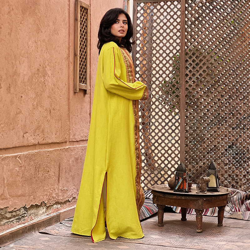 3ARIQA "Green neon" Kaftan - Image 3
