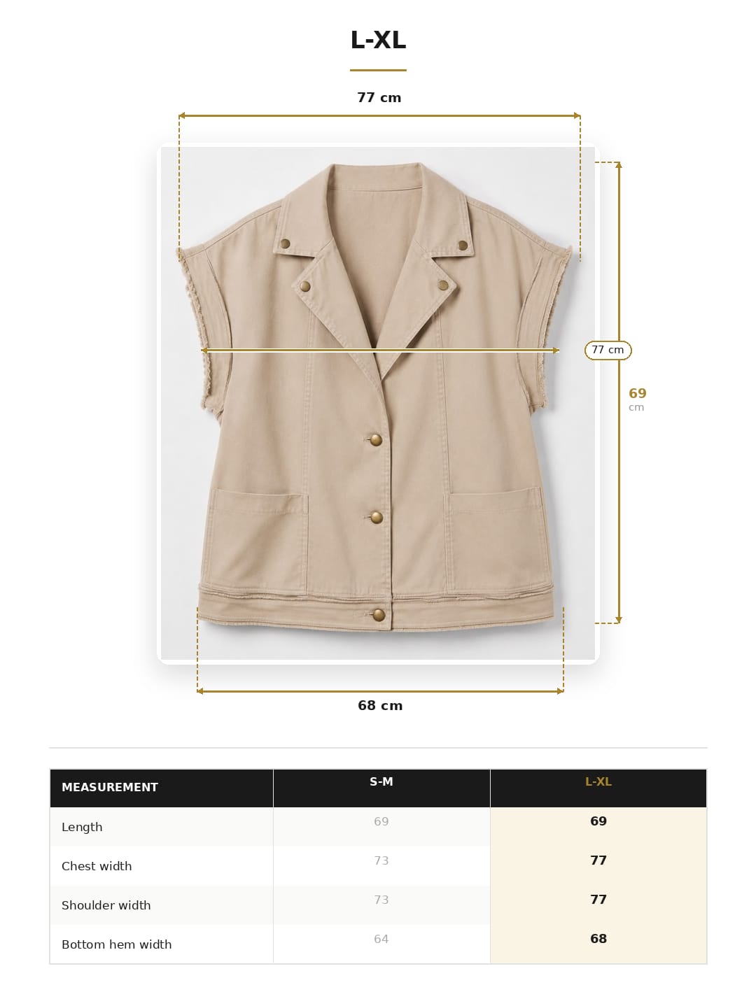 Sand-Gold Gabardine Vest - Image 8