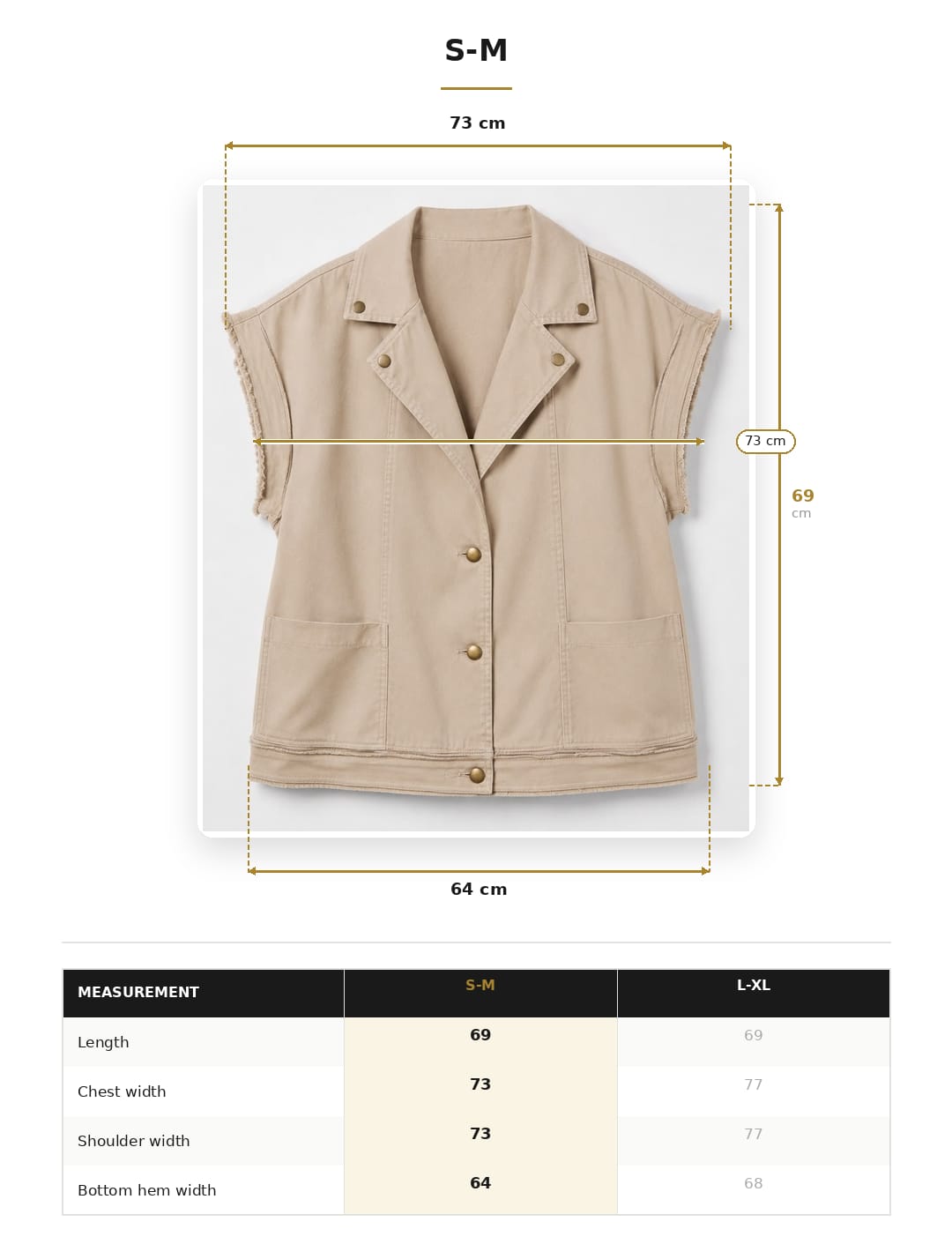 Sand-Gold Gabardine Vest - Image 7