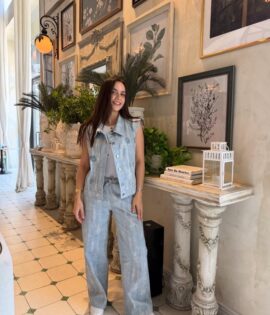Denim Embroidery Vest